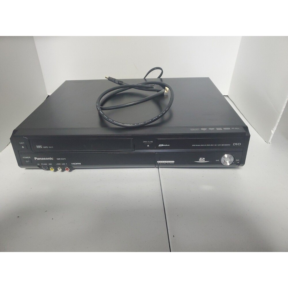 Panasonic DMR-EZ47V DVD Recorder VHS VCR Combo HDMI Tested Working No Remote